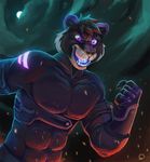  5_fingers anthro cat clothed clothing digital_media_(artwork) feline male mammal night open_mouth outside pelboy purple_eyes smile solo teeth 