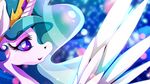  2018 abstract_background blurred_background crown cute equine eyelashes eyeshadow feathered_wings feathers female friendship_is_magic hair headshot_portrait horn looking_away makeup mammal mascara multicolored_hair my_little_pony nude open_mouth open_smile portrait princess_celestia_(mlp) purple_eyes rariedash royalty smile solo sparkles wallpaper winged_unicorn wings 