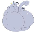  alolan_persian ambiguous_gender belly big_belly big_butt butt butt_focus huge_butt hyper hyper_butt looking_at_viewer looking_back morbidly_obese nintendo nude obese overweight pok&eacute;mon pok&eacute;mon_(species) rakashama simple_background thick_thighs video_games voluptuous wide_hips 