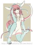  dtalvi featureless_crotch female hair hi_res humanoid looking_at_viewer monster nude smile solo stardragon_(species) 