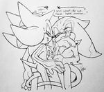  &lt;3 ... 2015 5_fingers ? anthro blush claws dialogue duo eclipse_the_darkling english_text half-closed_eyes hedgehog hi_res kushpin long_tail male male/male mammal monochrome nude seductive shadow_the_hedgehog simple_background sonic_(series) sweat teeth text tongue tongue_out traditional_media_(artwork) 