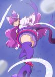  animal_ears boots cat_ears cat_tail cure_macaron elbow_gloves extra_ears food_themed_hair_ornament from_below gloves hair_ornament haruyama_kazunori kirakira_precure_a_la_mode kotozume_yukari long_hair macaron_hair_ornament magical_girl precure purple_eyes purple_hair purple_legwear solo tail thigh_boots thighhighs white_gloves 