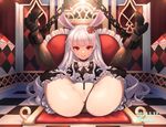  2018 animal_ears anus artist_name ass bare_shoulders bdsm black_dress black_gloves black_legwear black_panties bondage bound breasts bunny_ears cameltoe censored chain chair cuffs dated dress elin_(tera) flower folded gloves grin hair_flower hair_ornament high_heels leaning_back legs legs_up long_hair mary_janes panties panties_aside presenting pussy red_eyes rikume see-through shoes silver_hair sitting small_breasts smile solo spread_legs strapless strapless_dress tera_online thighhighs underwear 