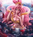  cleavage mermaid monster_girl one_piece reivash shirahoshi signed 