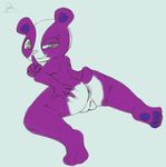 2017 anthro anus bear big_butt butt female fur hi_res littlest_pet_shop mammal panda pawpads paws penny_ling presenting presenting_hindquarters purple_fur pussy salaciouslx simple_background solo spread_butt spreading 