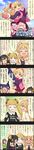  5koma aqua_eyes black_hair blonde_hair braid brown_hair business_suit character_name cinderella_girls_gekijou comic fang formal green_eyes hair_ornament hair_over_shoulder hair_ribbon highres idolmaster idolmaster_cinderella_girls jougasaki_rika long_hair long_image mary_cochran matoba_risa multiple_girls official_art orange_eyes ribbon senkawa_chihiro single_braid suit tall_image translated twintails two_side_up yellow_eyes 