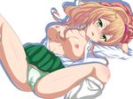  artist_request blush breasts character_request hajimete_no_gal large_breasts lying nipples panties school_uniform 