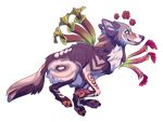  2017 alpha_channel ambiguous_gender aspeneyes brown_fur brown_markings canine claws feral fur mammal markings pawpads pitcher_plant purple_pawpads running side_view simple_background solo spots tan_fur tan_markings transparent_background wolf yellow_eyes 