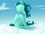  blue_feathers blue_fur blue_hair cutie_mark day detailed_background digital_media_(artwork) equine eyes_closed fan_character feathered_wings feathers fur hair hooves mammal my_little_pony outside pegasus silfoe sky smile wings 