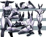  anthro breasts clothed clothing conditional_dnp female gloves lagomorph mammal pose rabbit rubber trunchbull 
