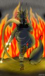  2018 assault_rifle big_breasts big_butt breasts butt canine coyote criature curves demon digital_media_(artwork) dubmare female fire fox gift great_knife gun mammal monster nipples nude ranged_weapon rifle sadic_face sligarthetiger thick_thighs voluptuous weapon 