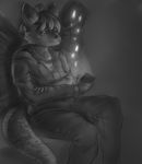  2018 anthro asura_(xcipherz) canine cellphone clothing crossed_arms digital_media_(artwork) dog fur hair hoodie hybrid insect_wings invalid_tag jeans looking_at_phone looking_down male mammal monochrome pants phone simple_background sitting solo tagme unknown_artist wings wyrm 