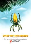  ambiguous_gender arachnid arthropod cobweb corn corncob cryptid-creations feral food_creature humor pun solo spider 