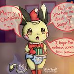  christmas chuchu_yang diaper holidays nintendo nitendo pichu pichuyang pok&eacute;mon pok&eacute;mon_(species) santa_claus video_games 