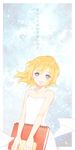  blonde_hair blue_eyes cocilo commentary_request dress highres kingdom_hearts kingdom_hearts_ii namine shirt short_hair smile solo sundress white_dress white_shirt 