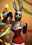  big_breasts blood breasts christmas clothing female holidays humanoid kea_(artist) looking_at_viewer mask monster scp-1903 scp_foundation smile tree 