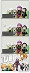 &gt;_&lt; 4girls 4koma :d :o ? asaya_minoru bangs bell beret billy_the_kid_(fate/grand_order) black_bow black_dress black_footwear black_gloves black_hat black_legwear black_panties black_shirt blonde_hair boots bow braid breasts cape capelet cleavage closed_mouth comic couch dress elbow_gloves eyebrows_visible_through_hair facial_scar fate/extra fate/extra_ccc fate/grand_order fate_(series) flat_screen_tv fur-trimmed_capelet fur_trim gloves gothic_lolita green_bow green_cape green_ribbon hair_between_eyes hair_bow hair_over_one_eye hair_ribbon hat hat_bow headpiece high_heel_boots high_heels jack_the_ripper_(fate/apocrypha) jeanne_d'arc_(fate)_(all) jeanne_d'arc_alter_santa_lily knee_boots large_breasts light_brown_hair lolita_fashion long_hair low_twintails multiple_boys multiple_girls nursery_rhyme_(fate/extra) o-ring o-ring_top open_mouth panties pantyhose parted_lips passion_lip pink_skirt pleated_dress purple_hair purple_ribbon ribbon robin_hood_(fate) scar scar_on_cheek shirt silver_hair sitting skirt sleeveless sleeveless_shirt smile standing striped striped_bow striped_ribbon tears television translation_request twin_braids twintails twitter_username underwear very_long_hair watching_television white_capelet white_dress white_footwear wiping_tears xd 