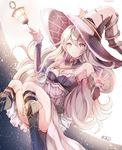  atoatto dress female_my_unit_(fire_emblem_if) fire_emblem fire_emblem_if hat lantern long_hair looking_at_viewer my_unit_(fire_emblem_if) pointy_ears red_eyes smile white_hair witch witch_hat 