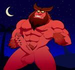  aladdin amuk_moonrah arm_hair beard claws demon disney elfein facial_hair male mane muscular nipples penis pubes solo vein veiny_penis 