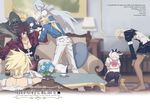  blonde_hair blue_eyes blue_hair breasts choker couch dark_skin dizzy dog elphelt_valentine family father_and_daughter father_and_son green_eyes guilty_gear guilty_gear_xrd ky_kiske long_hair maka_(morphine) mother_and_daughter necro_(guilty_gear) ponytail ramlethal_valentine red_eyes ribbon school_uniform shaded_face short_hair sin_kiske smile sol_badguy spoilers tail twintails undine_(guilty_gear) white_hair wings 