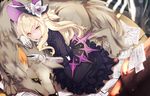  animal blonde_hair dress elbow_gloves gloves gray_eyes hat long_hair shiromiso tagme_(character) wolf 