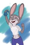  2018 anthro bottle breasts buckteeth clothed clothing dipstick_ears disney eyes_closed female judy_hopps lagomorph mammal midriff navel nipples open_mouth open_smile rabbit signature simple_background smile solo teeth tggeko translucent transparent_clothing water wet wet_clothes white_background zootopia 