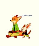 2017 anthro big_ears canine clothed clothing controller disney fennec finnick fox fully_clothed fur male mammal mortic_ox nick_wilde orange_fur simple_background video_games zootopia 