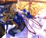  aqua_eyes blonde_hair cropped dress long_hair ribbons swordsouls violet_evergarden violet_evergarden_(character) 