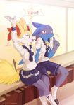  ancesra anthro braixen duo female lucario male mammal nintendo pok&eacute;mon pok&eacute;mon_(species) video_games 