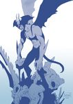  1boy abs demon demon_boy demon_tail demon_wings devilman devilman_crybaby fudou_akira head_wings monster_boy open_mouth shirtless solo tail wings 