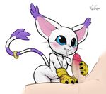  after_oral after_sex anthro big_ears big_eyes blue_eyes claws clothing cum cum_in_mouth cum_inside cum_on_chest cum_on_face cum_string cute digimon duo ear_tuft erection faceless_male feline female fur gatomon gloves hand_on_penis hi_res human human_on_anthro humanoid_penis interspecies kekitopu leaning leaning_forward long_tail looking_at_another looking_at_partner male male/female mammal mostly_nude navel oral penis simple_background solo_focus tail_ring tuft white_background white_fur 