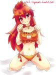  1girl animal_ears blush cat_keyhole_bra cat_lingerie deviantart deviantart_username elesis_(elsword) elsword fake_animal_ears lingerie meme_attire red_eyes red_hair tagme underwear 