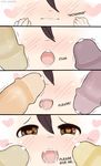  &lt;3 &lt;3_eyes 2018 begging better_version_at_source blush brown_eyes brown_hair comic digital_media_(artwork) disembodied_penis english_text female hair hanage1 looking_at_viewer male not_furry open_mouth penis precum saliva simple_background text tongue 