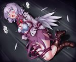  aka_tawashi bondage bra breast_grab cleavage cum extreme_content heels kishin_sagume open_shirt pantsu tentacles touhou wings 