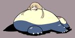  :d =_= bangs batsu blush closed_eyes commentary_request eyebrows_visible_through_hair facing_viewer fang futaba_anzu gen_1_pokemon grey_background idolmaster idolmaster_cinderella_girls long_hair low_twintails lying open_mouth pokemon pokemon_(creature) simple_background sleeping smile snorlax twintails wide_face 