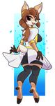  2018 alpha_channel anthro black_nose breasts brown_eyes brown_hair butt_pose cervine clothed clothing deer doe_(alfa995) female hair hi_res hooves lab_coat legwear long_hair looking_at_viewer looking_back mammal open_mouth open_smile smile snappygrey solo 