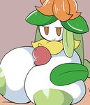  2018 areola bedroom_eyes big_breasts breasts duo female flora_fauna flower green_hair green_nipples hair half-closed_eyes huge_breasts human humanoid_penis hyper hyper_breasts lilligant looking_at_viewer male male/female mammal nintendo nipples not_furry penis petronoise plant pok&eacute;mon pok&eacute;mon_(species) pok&eacute;morph seductive simple_background smile video_games white_skin 