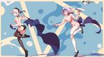 abstract_background absurdres apron artoria_pendragon_(all) artoria_pendragon_(swimsuit_rider_alter) ass back black_choker black_footwear black_hat black_legwear black_panties black_ribbon blue_apron bouncing_breasts breasts brown_eyes chasing choker closed_mouth clothes_theft coffee collarbone crying crying_with_eyes_open cup dress embarrassed fate/grand_order fate_(series) full_body guernical hair_ribbon hat headpiece highres jeanne_d'arc_(alter)_(fate) jeanne_d'arc_(fate)_(all) large_breasts leg_up looking_back maid_headdress mary_janes medium_breasts mini_hat multiple_girls navel nude open_mouth outstretched_arm panties pink_hair plate profile ribbed_dress ribbon running saber_alter shoes short_hair side-tie_panties sideboob smile spilling teacup tears theft thighhighs topless underwear underwear_only wavy_mouth white_choker white_legwear wrist_cuffs yellow_eyes 