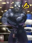  balls bulge feline invalid_tag kemono male mammal muscular nude panther pecs penis precum sweat tiggon_the_great 