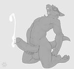  anthro balls big_penis cum cumshot ejaculation erection eyes_closed eyewear fasttrack37d glasses greyscale humanoid_penis kangaroo kneeling male mammal marsupial masturbation monochrome nude open_mouth orgasm penis solo uncut 