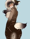  anthro blush breasts canine cute dog embarrassed female fur hair hatchii invalid_color invalid_tag mammal nipples nude ombre pussy sm0shy stripes 