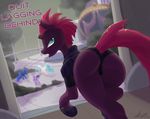  2018 broken_horn butt clothing dialogue digital_media_(artwork) english_text equine female feral futaku group hair horn looking_at_viewer mammal my_little_pony my_little_pony_the_movie open_mouth solo_focus tempest_shadow_(mlp) text unicorn 
