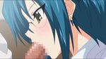  animated blue_hair fellatio glasses head kurokawa_sera lovely_x_cation oral_sex tease 