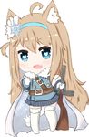  :d ahoge animal_ears bailingxiao_jiu bangs belt belt_buckle blue_eyes blue_hairband blue_jacket blue_skirt blush brown_belt buckle cape cat_ears cat_girl cat_tail chibi commentary_request eyebrows_visible_through_hair fang full_body fur-trimmed_jacket fur_trim girls_frontline gloves gun hair_between_eyes hairband heart heart-shaped_pupils highres holding holding_gun holding_weapon jacket kemonomimi_mode light_brown_hair long_hair long_sleeves no_shoes object_namesake open_mouth sidelocks simple_background skirt smile solo standing striped submachine_gun suomi_kp/-31 suomi_kp31_(girls_frontline) symbol-shaped_pupils tail thighhighs vertical-striped_skirt vertical_stripes very_long_hair weapon white_background white_cape white_gloves white_legwear 