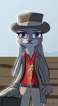  2016 anthro belt clothed clothing cowboy_hat disney fanartiguess female hat invalid_color invalid_tag judy_hopps lagomorph looking_at_viewer mammal rabbit signature solo standing url zootopia 