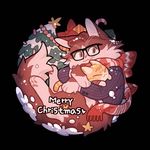  2017 ambiguous_gender black_background bottomless brown_eyes brown_fur brown_hair candy candy_cane cat christmas christmas_present christmas_tree clothed clothing countershading cuddling cute detailed_background domestic_cat duo eyewear feline feral food fur furries_with_pets glasses gloves_(marking) hair holding_character holidays jacket juanmao1997 looking_back lying male mammal markings pink_nose ribbons scarf semi-anthro simple_background sitting snow socks_(marking) tan_countershading tree whiskers yellow_fur 