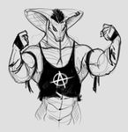  abs anthro biceps clothing cobra falcon_mccooper flexing forked_tongue hair half_portrait kobura looking_at_viewer male monochrome muscular muscular_male nipples pecs reptile scalie signature sketch smile snake snake_hood solo tongue tongue_out torn_clothing 