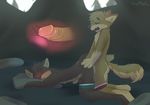  2018 anal anal_penetration anthro balls blush briefs brown_fur bryce_(lonewolfhowling) butt butt_grab camping canine clothing detailed_background digital_drawing_(artwork) digital_media_(artwork) dog duo erection forest fur hair hand_on_butt humanoid_penis internal male male/male mammal nude open_mouth penetration penis prostate prostate_stimulation raining sex skymafia spencer_(lonewolfhowling) sweat tent tongue tree uncut underwear wet 