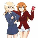  blonde_hair can charlotte_e_yeager commentary_request marian_e_carl multiple_girls nomad_(mjauharazhar) orange_hair soda_can strike_witches world_witches_series 