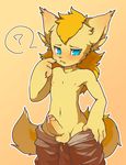  ? anthro aw008166 balls blue_eyes canine cub erection foreskin fur humanoid_penis male mammal nipples pawpads penis precum simple_background solo standing teenager uncut yellow_fur young 